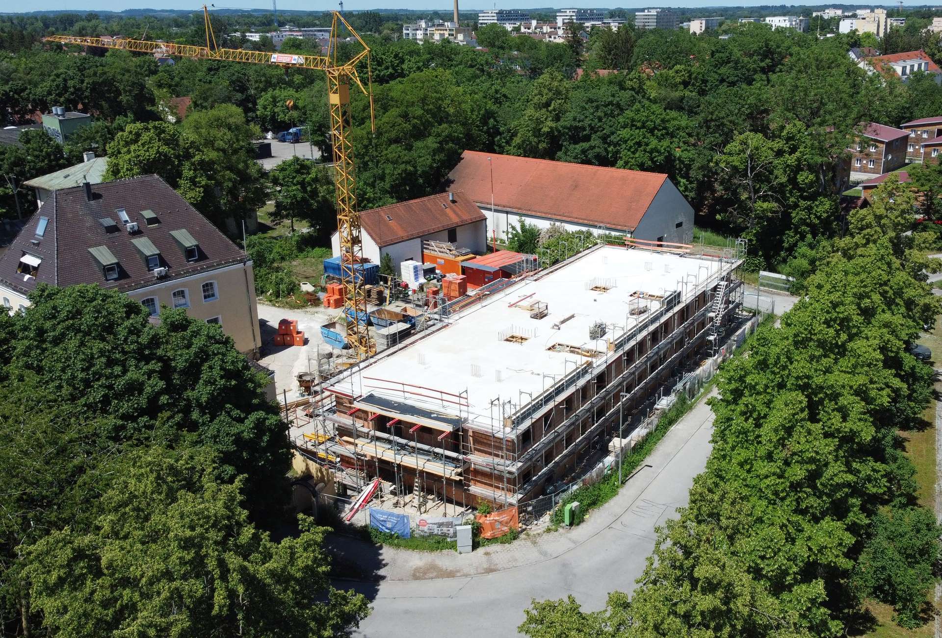 Luftbild Blick Nordwesten Neubau Oberschleißheim