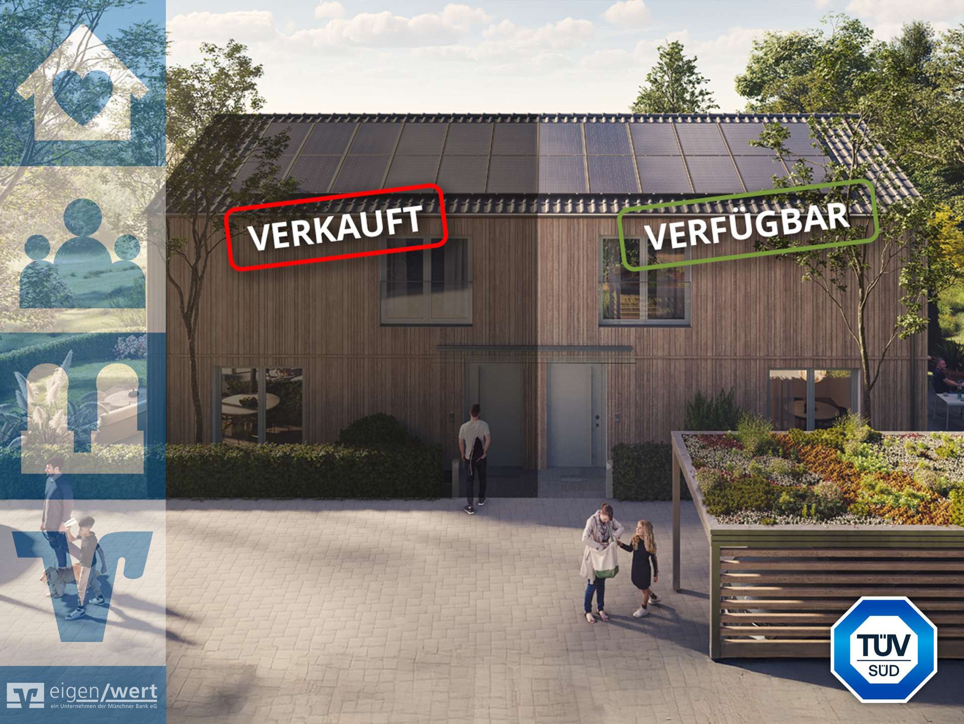 Visualisierung Zweifamilienhaus des Neubauprojekts Wohnen am Hennigbach