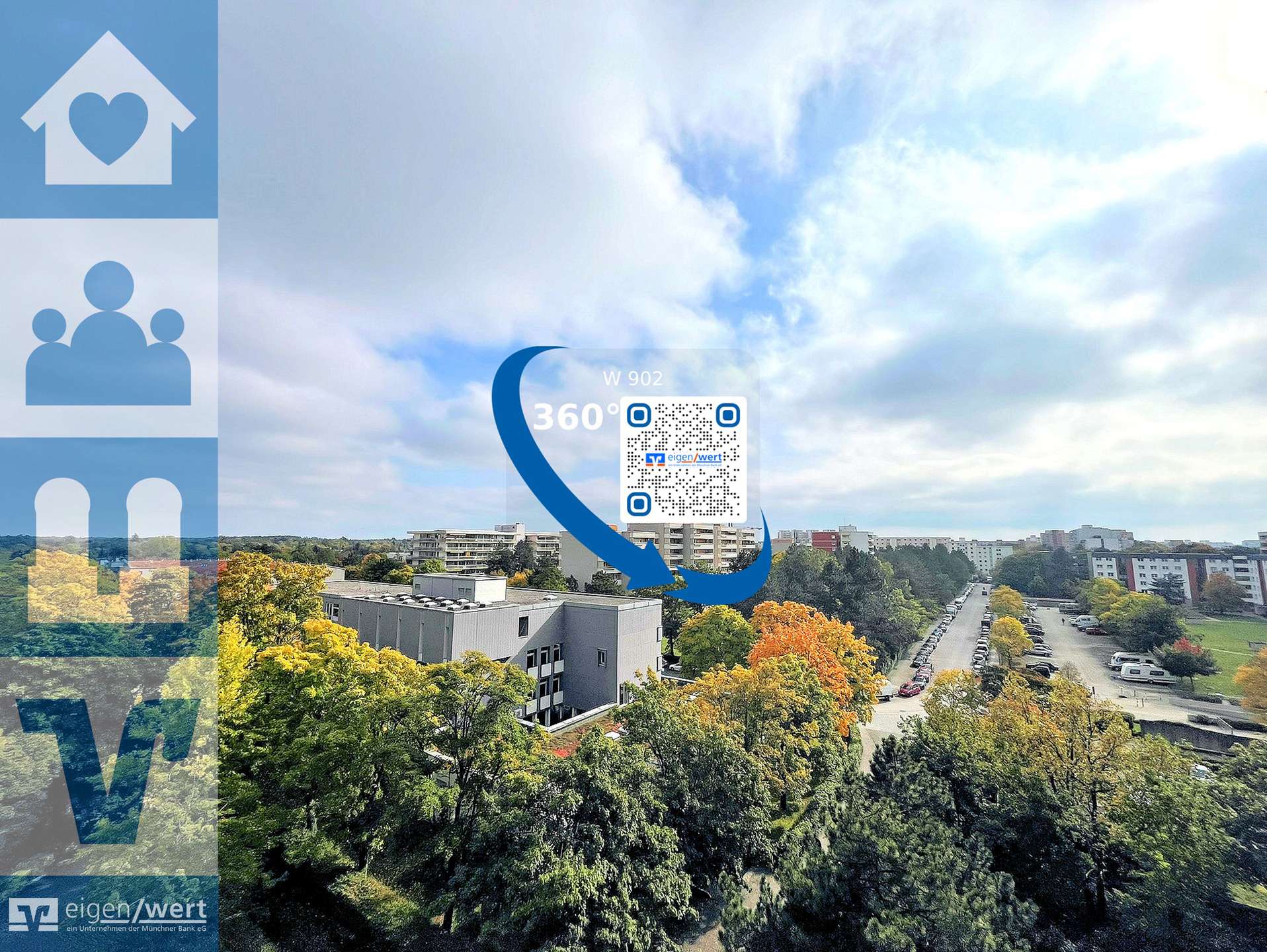 Ausblick der 3-Zimmer-Wohnung in Neuperlach