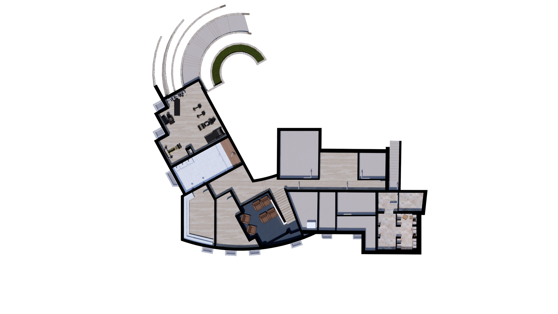 Grundriss des Untergeschosses