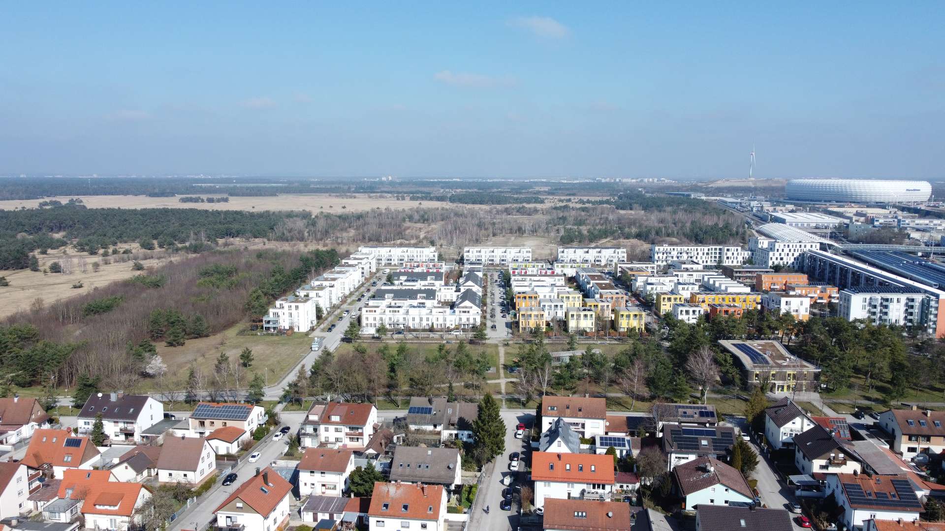 Luftbildaufnahme der Lage