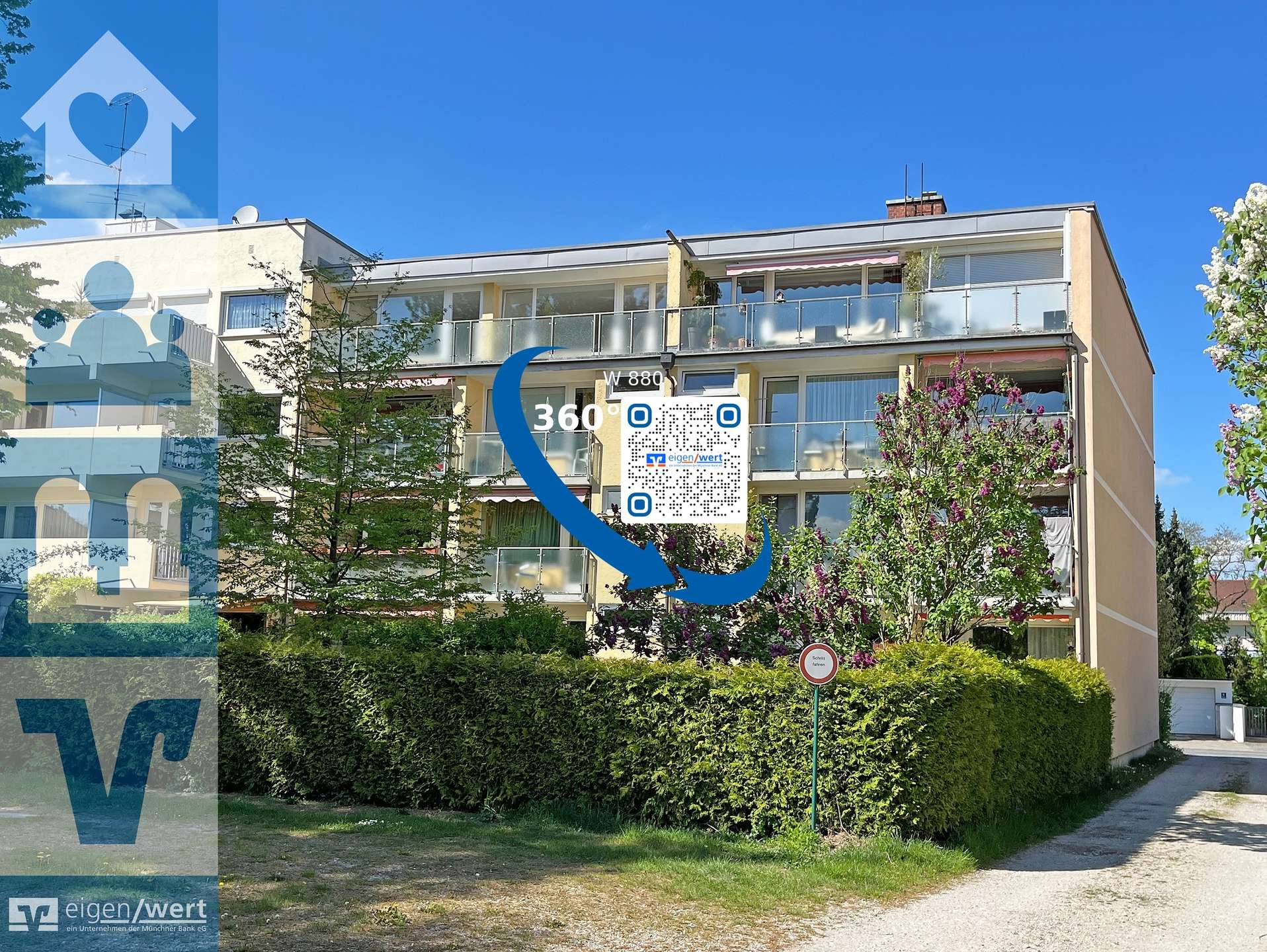 Außenansicht des Mehrfamilienhauses in Laim