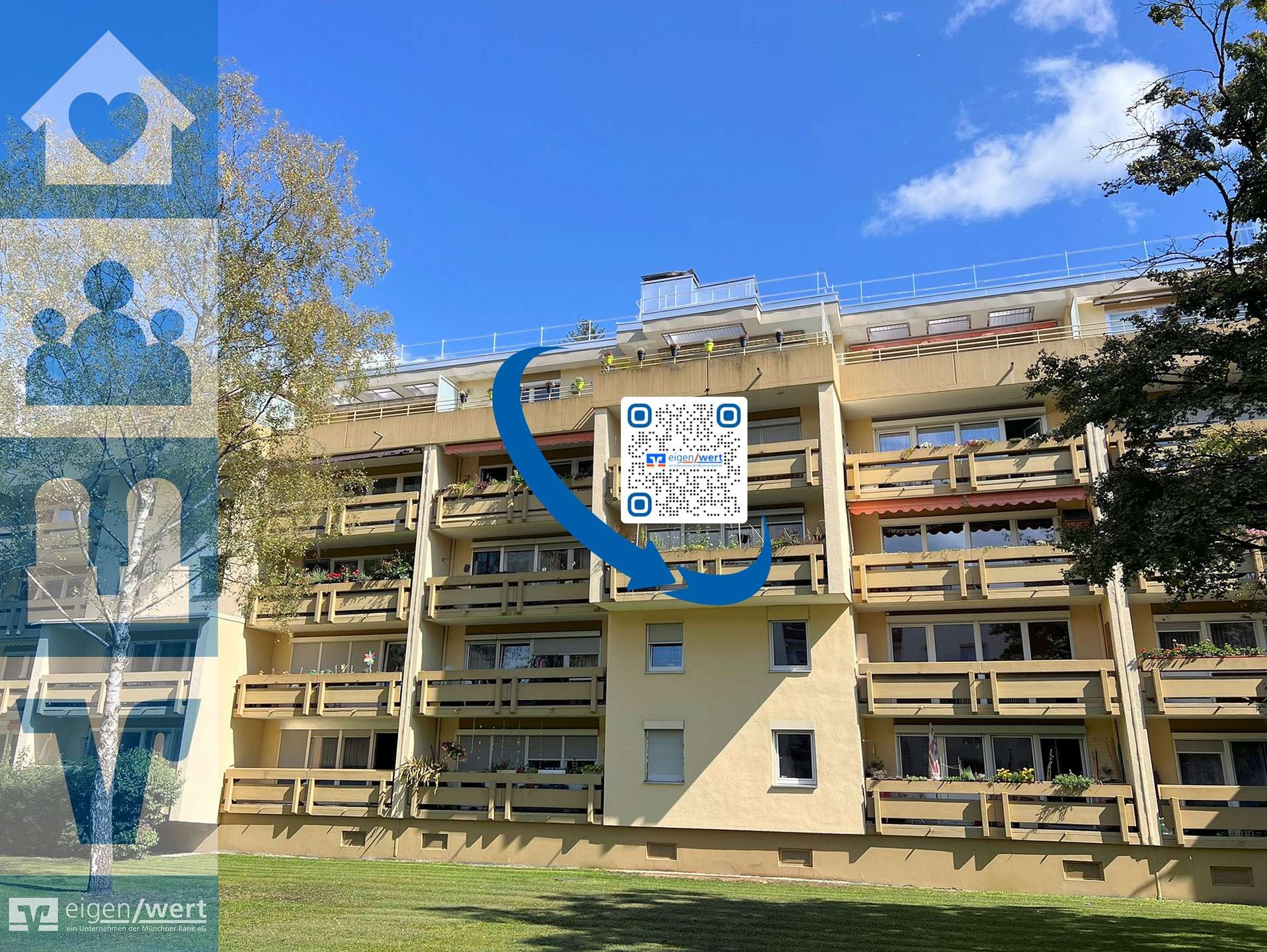 Ansicht des Mehrfamilienhauses in Gröbenzell