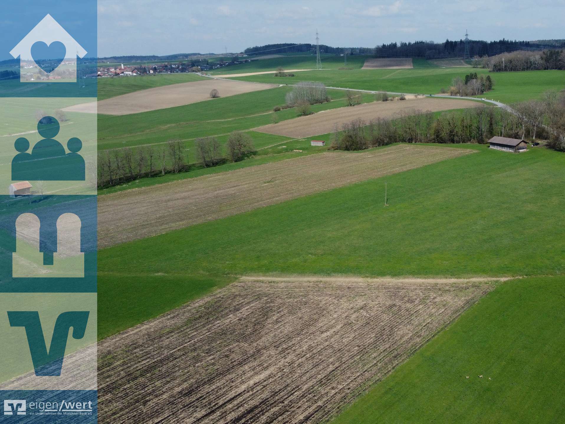 Luftbild der Ackerfläche vom Süden