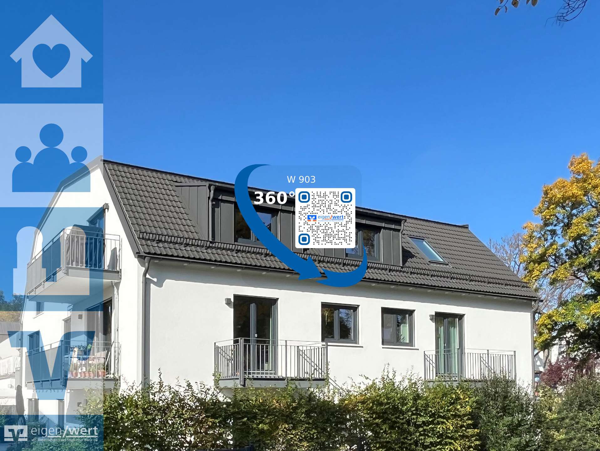 Außenansicht des Mehrfamilienhauses in Trudering