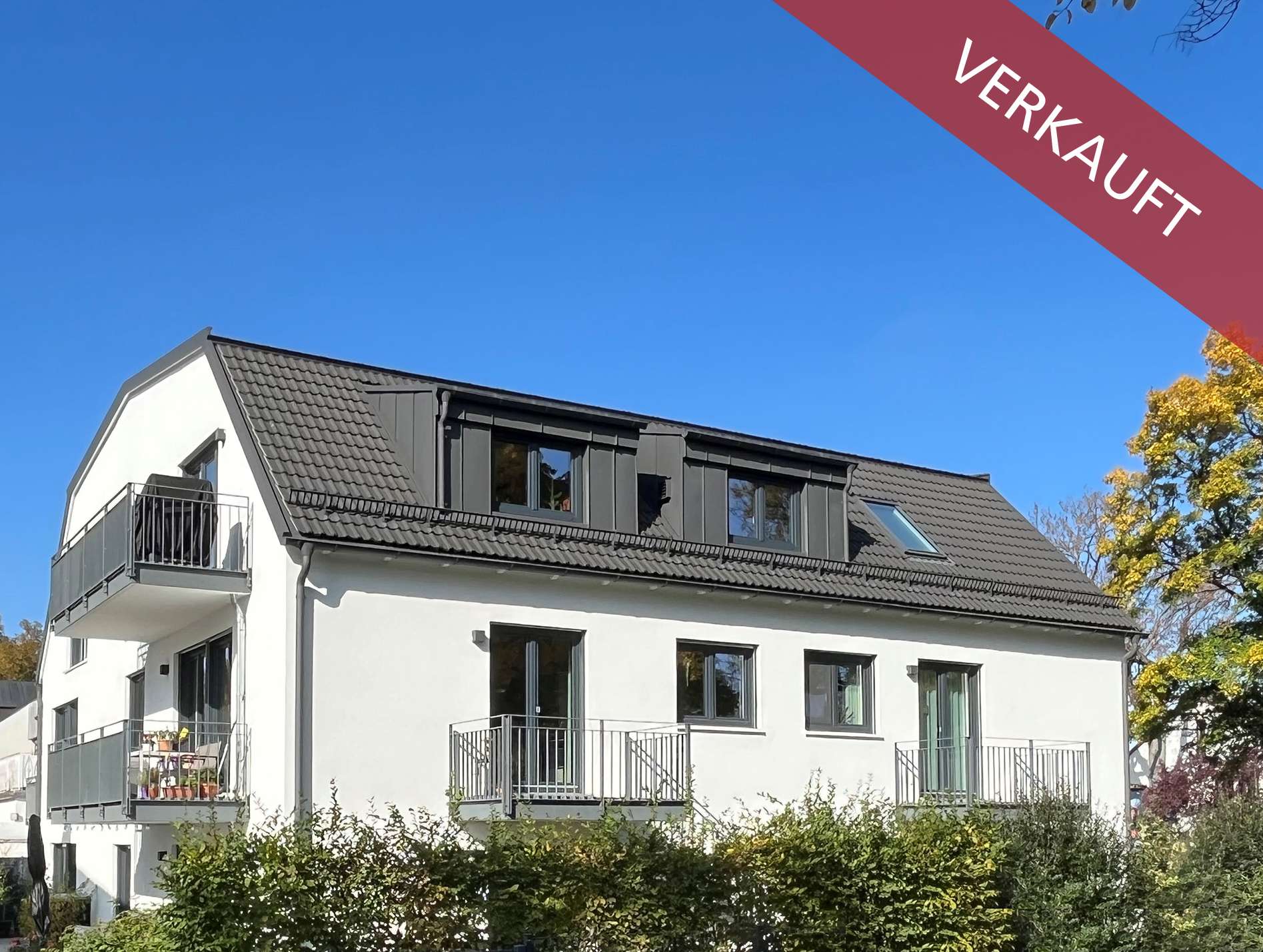 Außenansicht des Mehrfamilienhauses in Trudering