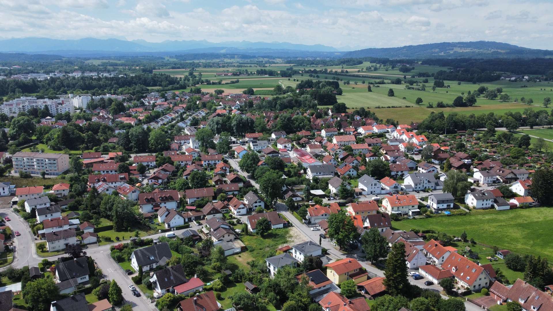 Lufbildaufnahme der Umgebung