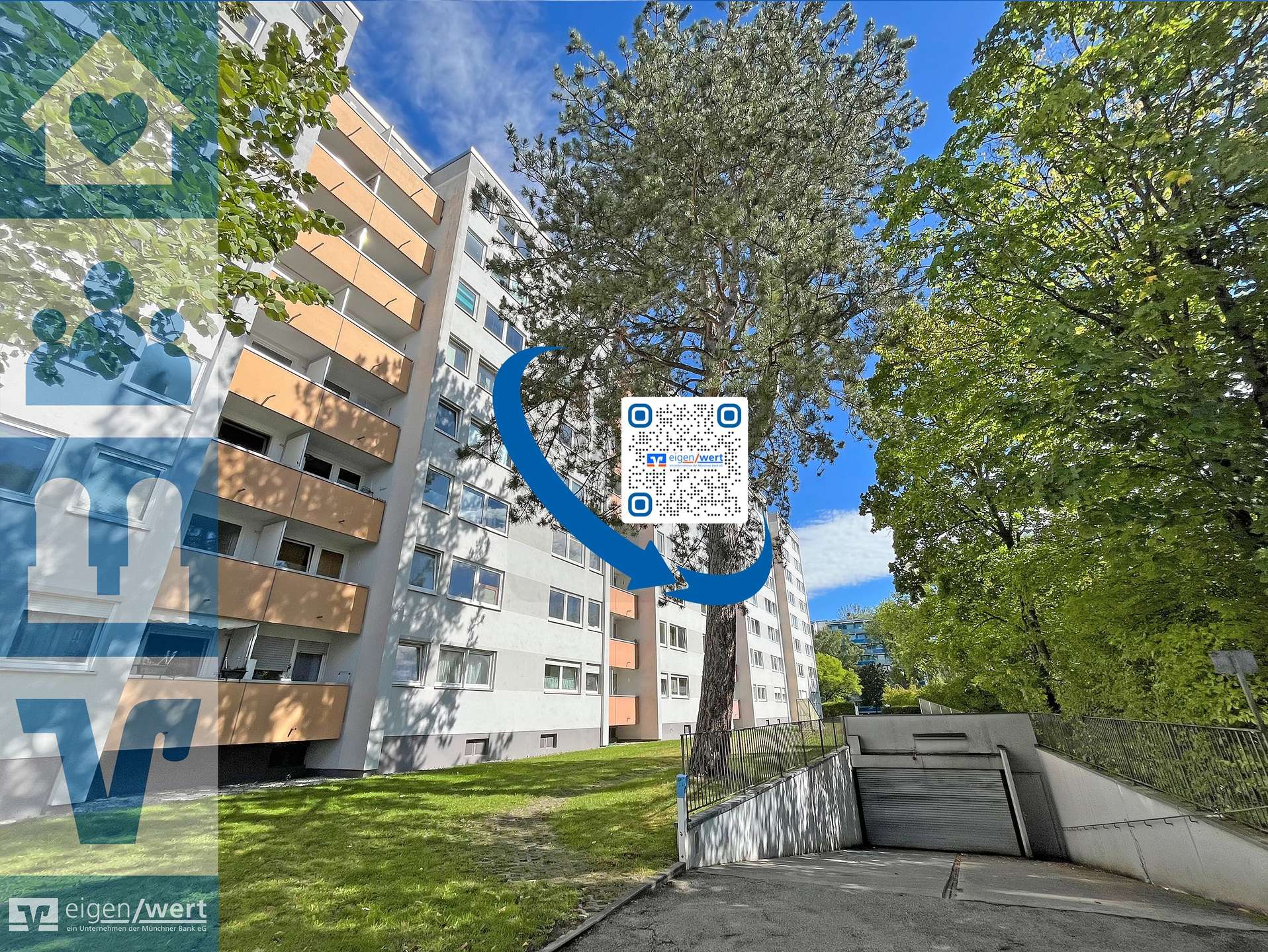 Außenansicht des Mehrfamilienhauses in Solln ogulo