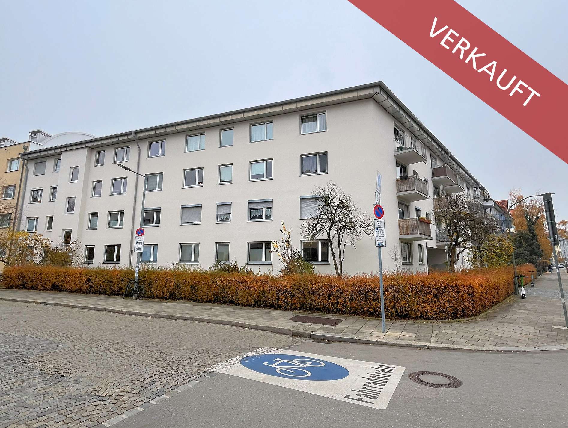 Ansicht des Mehrfamilienhauses in Sendling