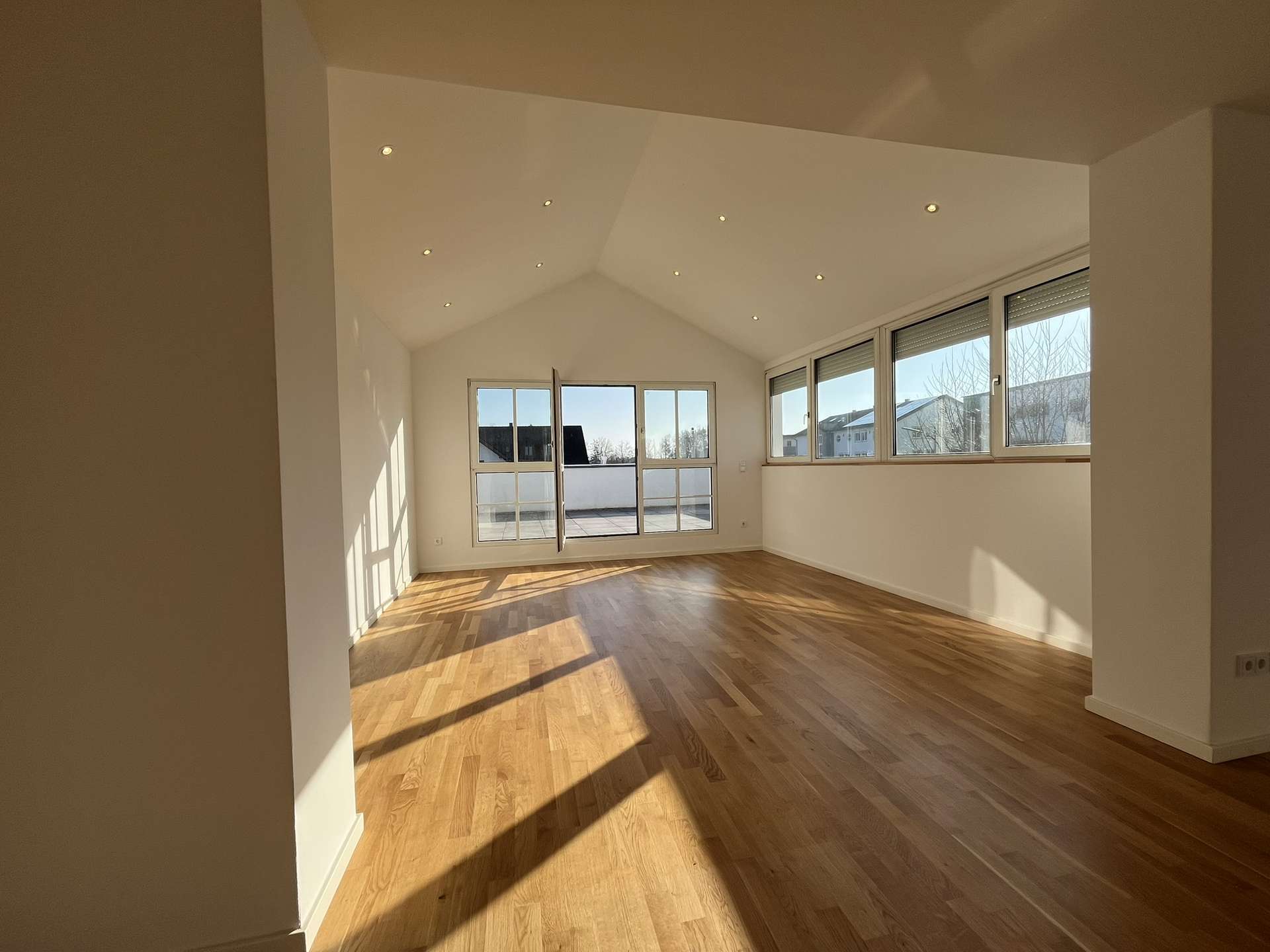 Wohnzimmer mit Dachterrasse