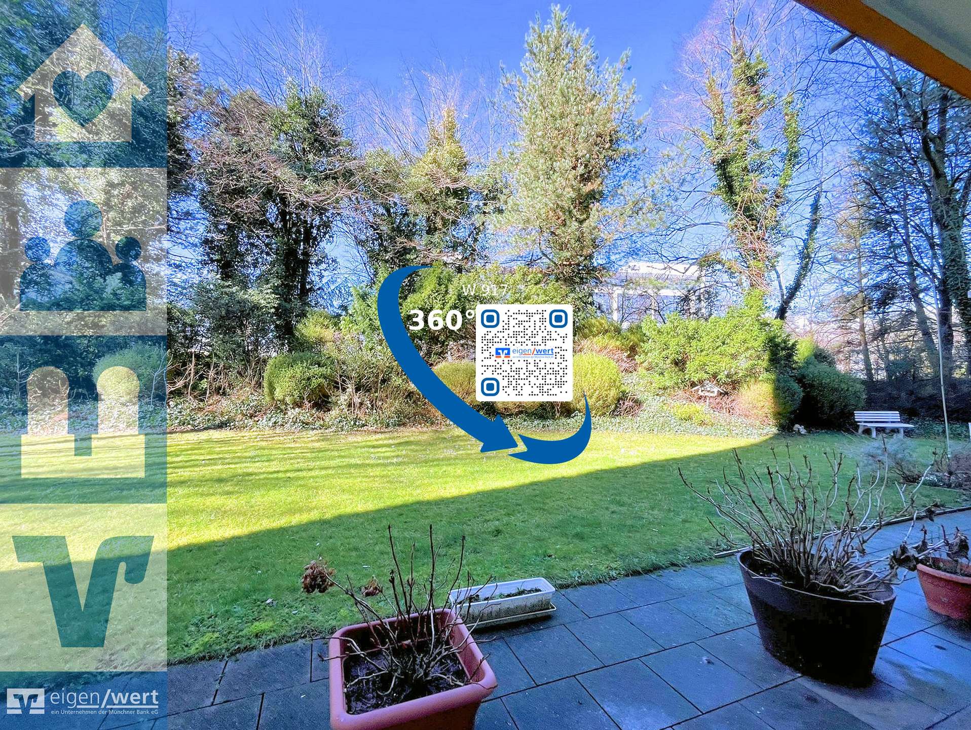 Terrasse mit Gartenblick