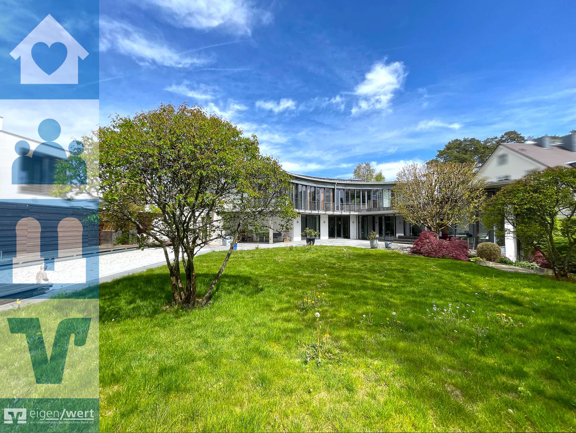 Parkänlicher Garten der Villa