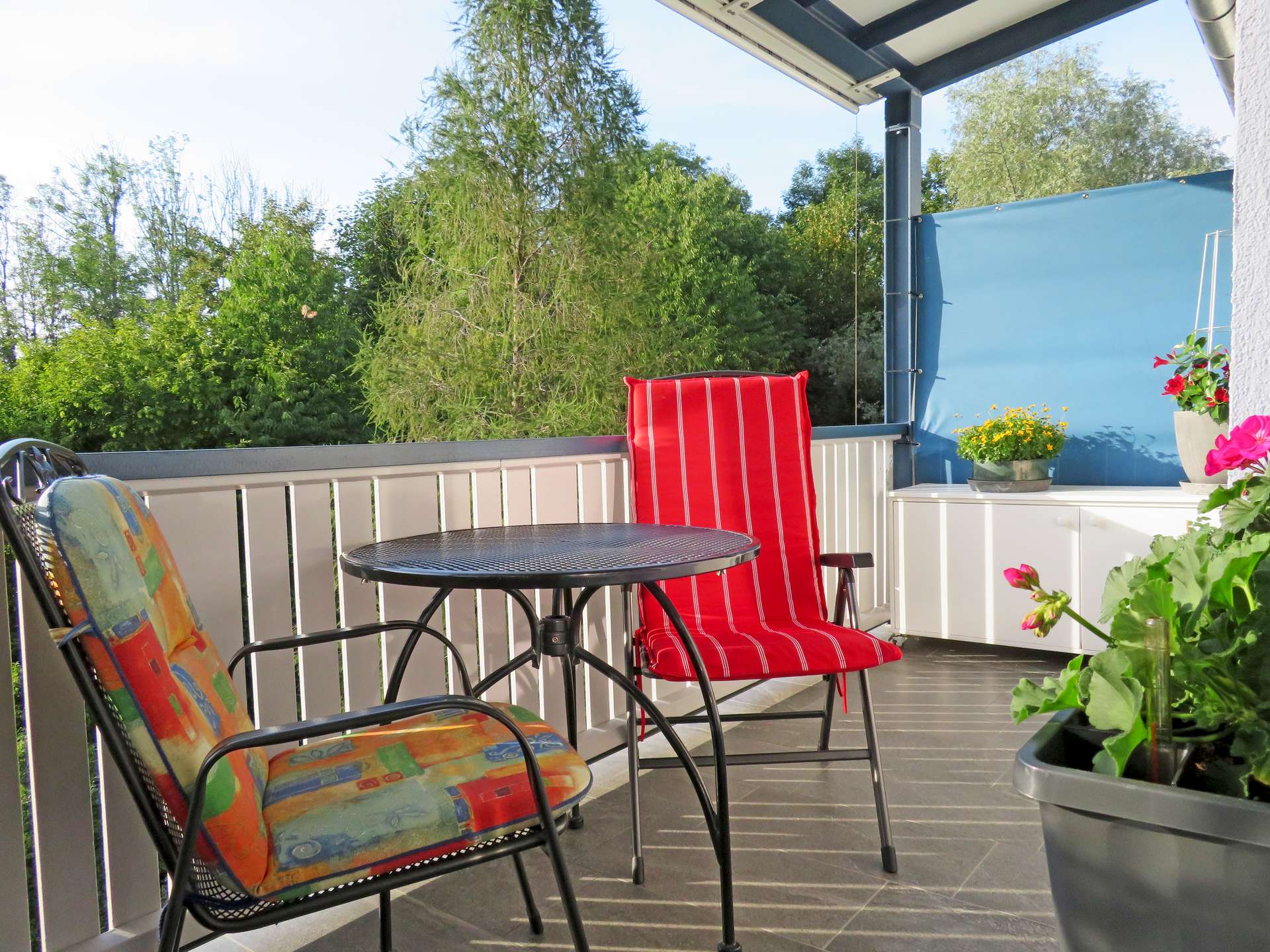 Balkon mit Blick ins Grüne