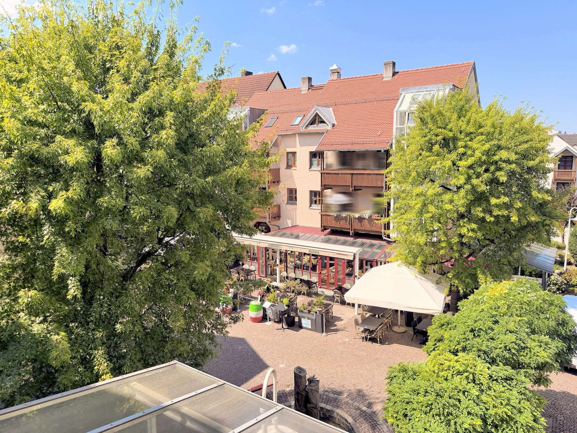 Ausblick zum Innenhof